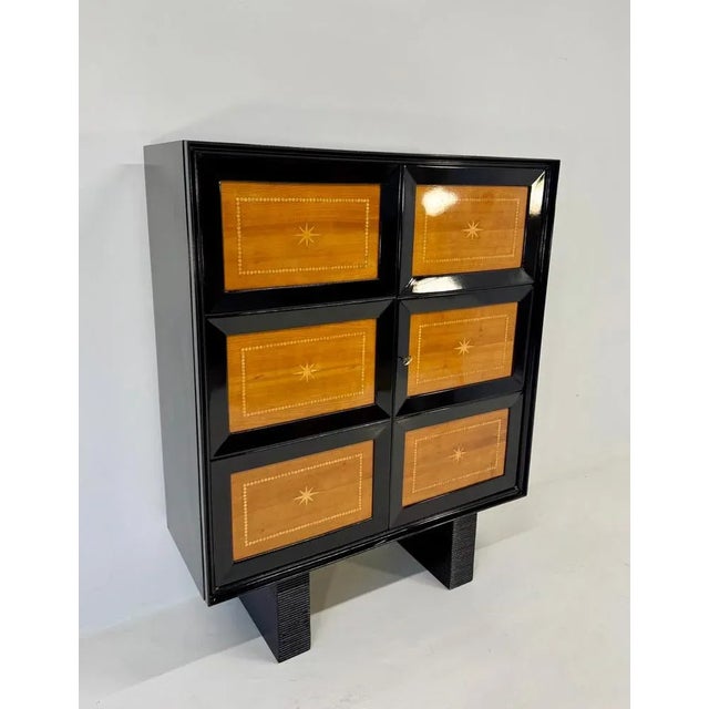 1940s Art Deco Cherrywood and Maple Cabinet by Osvaldo Borsani, 1940s For Sale - Image 5 of 11