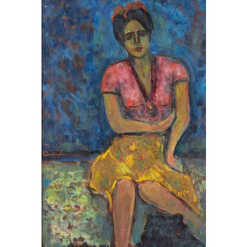 Oil on wooden panel realized by sirio pellegrini in 1968. Includes a wooden frame realized by the artist. Cm. 73x46.5....