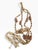 Mid-Century Modern Vintage Tan Macramé Plant Hanger With Terracotta Clay Beads For Sale - Image 3 of 4