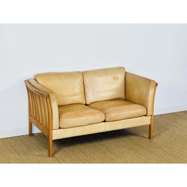 Vintage ScandinavianLeather Sofa by Stouby, 1960s For Sale - Image 11 of 11