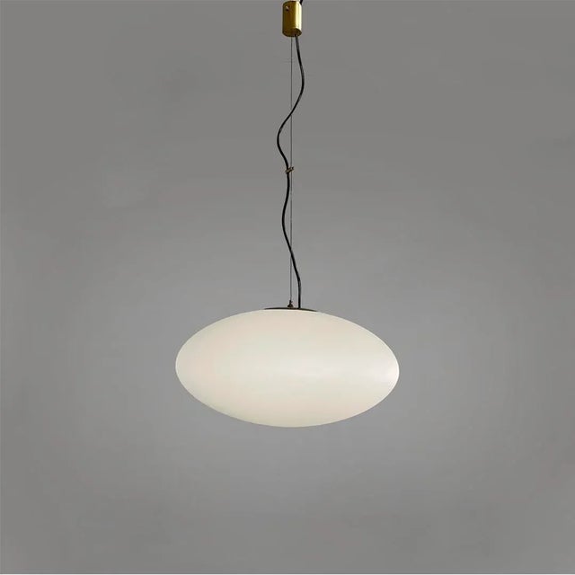 Mid-Century Modern Italian Opaline Glass Pendant Lamp from Stilnovo, 1960s For Sale - Image 15 of 15