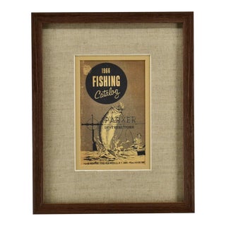Framed Vintage Fishing Catalog, Lodge For Sale