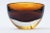 Vintage Signed Murano Thick Walled Sommerso Glass Bowl Amber, Brown, Clear, 1960's For Sale In Miami - Image 6 of 10