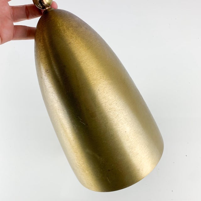 Mid-Century Modern Vintage Prescolite MCM Gold Tone Anodized Aluminum Bullet Cone Wall Sconce Light For Sale - Image 3 of 11
