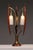 Biomorphic Table Lamps in Walnut, Glass, and Brass from Masjestic Lamp.Co, USA, 1960s, in Good conditions. Designed 1960...