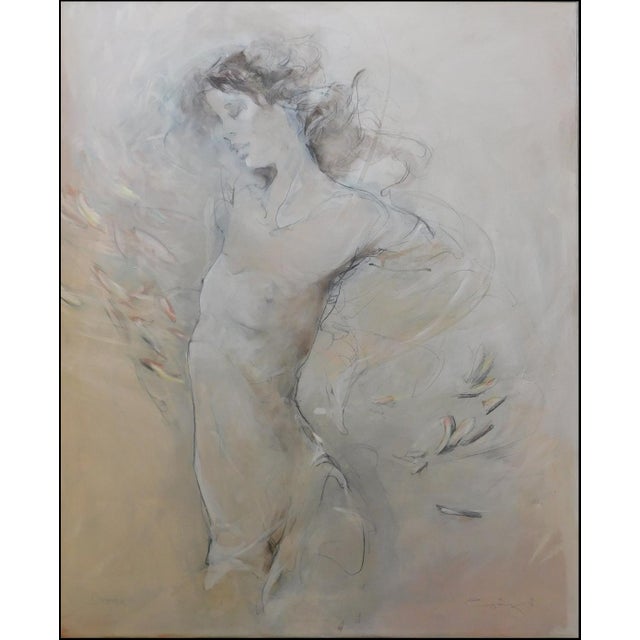 "Breeze" by Jurgen Gorg Original Acrylic and Graphits on canvas Hand signed &titled by the artist Image Size: 40" x 30"...
