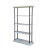 This is a simple style bookcase display cabinet with iron metal bars frame wash white color rustic wood shelves. It can be...