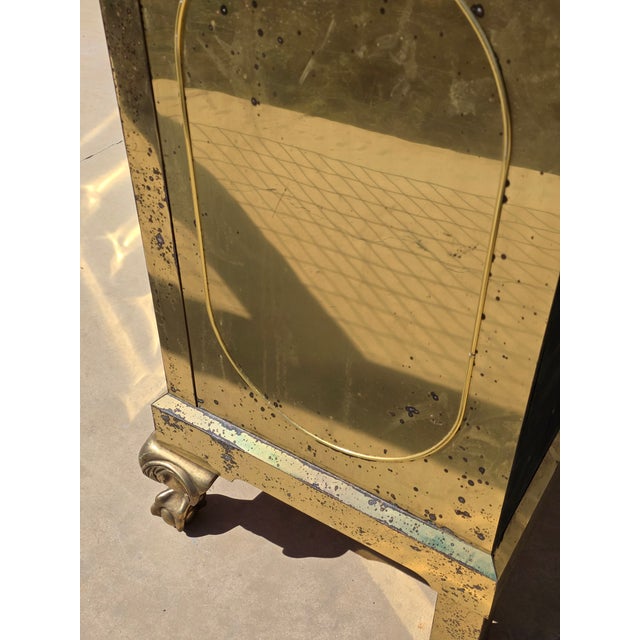 Brass Clad Dresser With Marble Top by Harden Furniture Company For Sale - Image 9 of 18