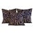 Designer Vicki Payne Free Spirit Navy Blue & Taupe Brown Zebra Animal Print Pillow Covers- 3 Pieces For Sale
