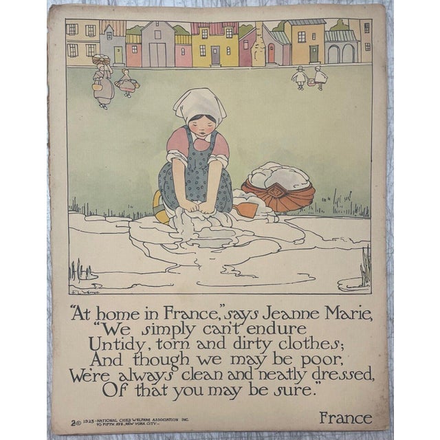 White Original 1923 Children from Many Lands Natl Child Welfare Assoc Posters Book For Sale - Image 8 of 12