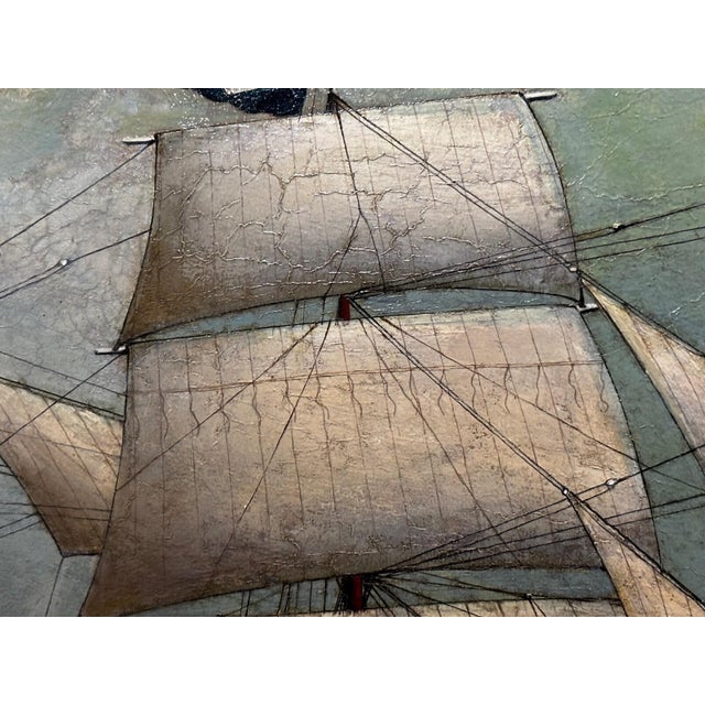 Large Victorian Marine Oil Painting of the Harland & Wolff Clipper Slieve Roe | Attributed to Lai Fong (Fl. 1870–1910) For Sale - Image 12 of 18