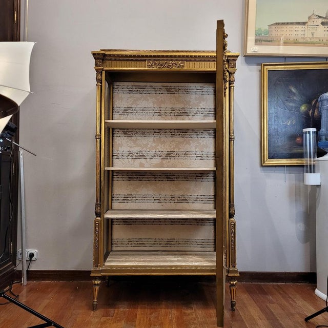 Napoleon III Display Case in Carved and Gilded Wood, France, 1900s For Sale - Image 9 of 18