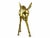 Mid 20th Century Standing Large Heavy Brass Bambi Fawn Deer Sculptures For Sale - Image 6 of 12