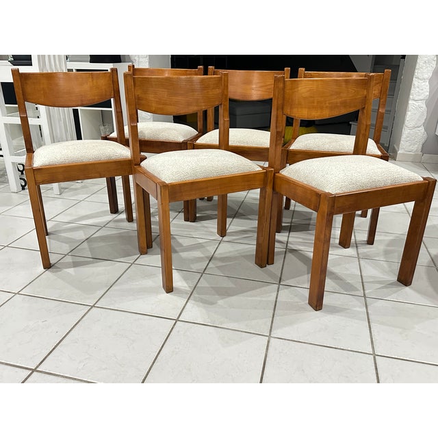 Vintage Orme Chairs attributed to Maison Regain, France, 1980, Set of 6 For Sale - Image 6 of 18