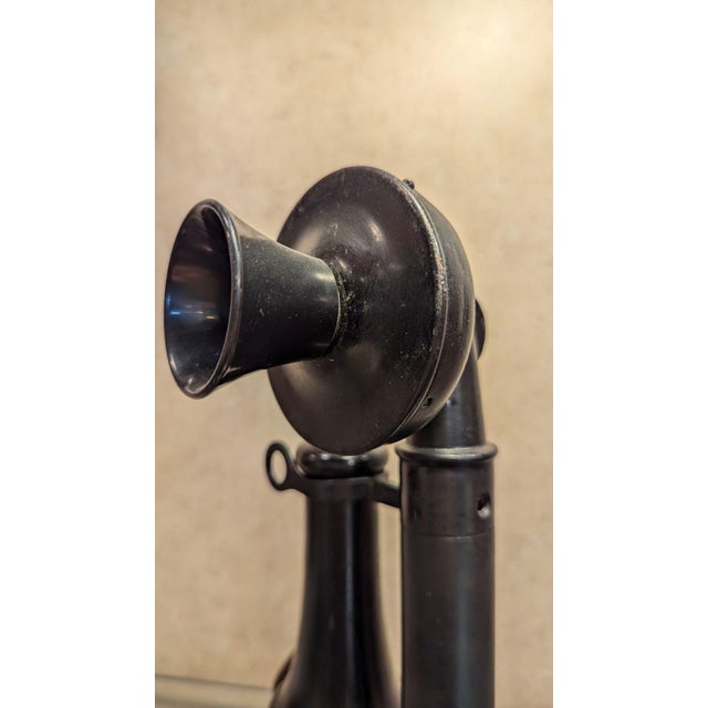 Metal Early 1900s Candlestick Phone For Sale - Image 7 of 10