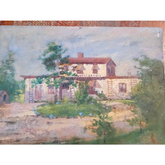 20th Century American Impressionist Painting of a Southwestern House by w.h. Partridge For Sale - Image 9 of 11