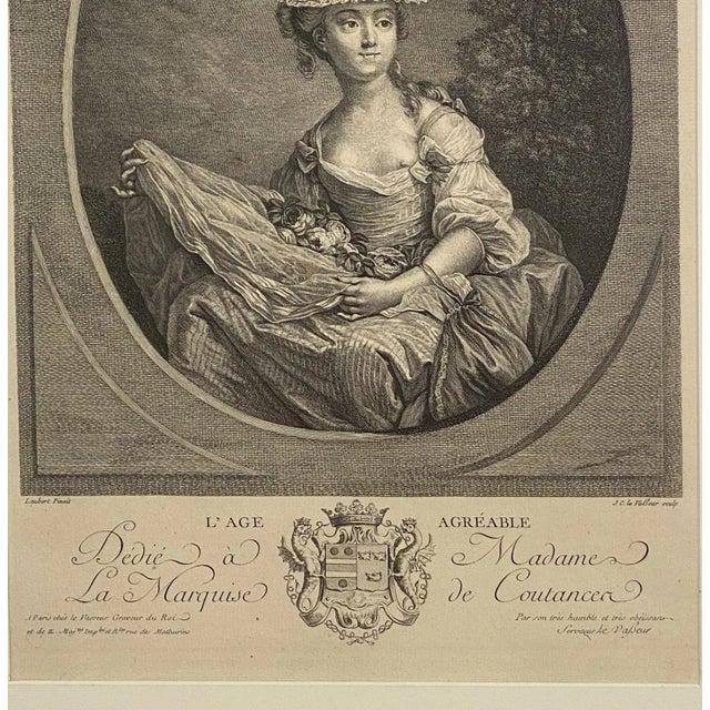 Late 19th Century The Age Agreable Engraving, France 1770 For Sale - Image 4 of 5