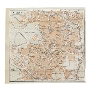 1910s Map of Milan Italy For Sale