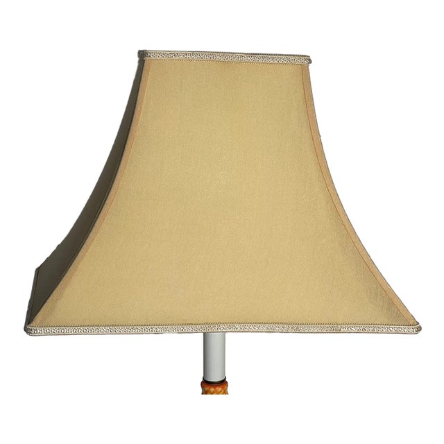 Vintage Cream Domed Lamp Shade For Sale