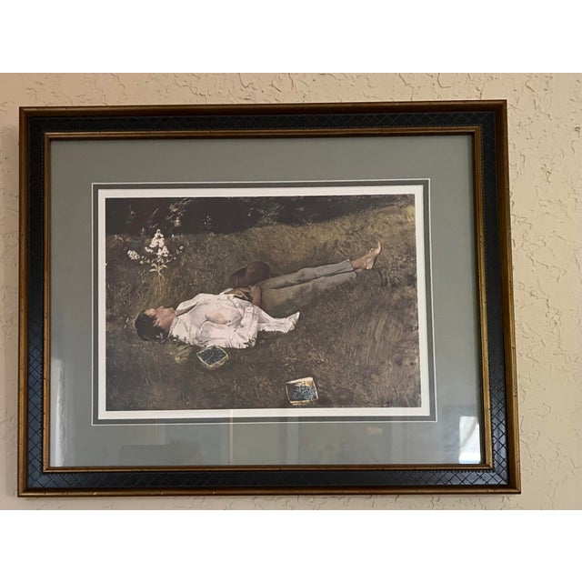 Andrew Wyeth Vintage Framed & Matted Prints by Andrew Wyett Collection of 3 For Sale - Image 4 of 9