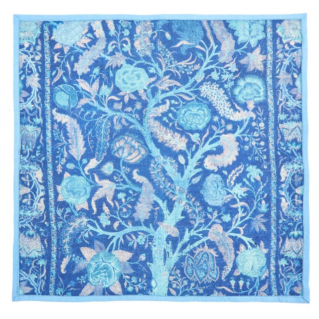 Plastic Mughal Poppy Dinner Napkins, Set of 4 For Sale - Image 7 of 11