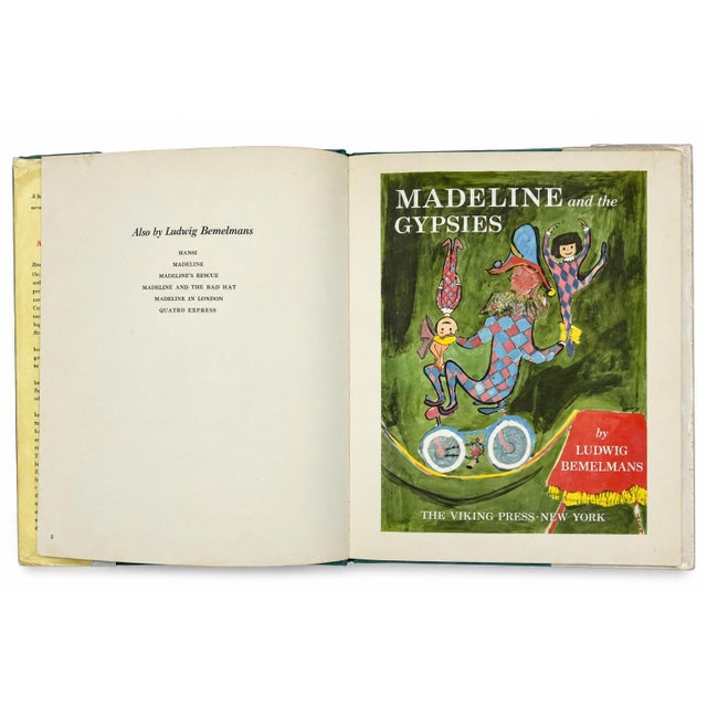 French Madeline and the Gypsies by Ludwig Bemelmans 1967 Book Hardcover For Sale - Image 3 of 11