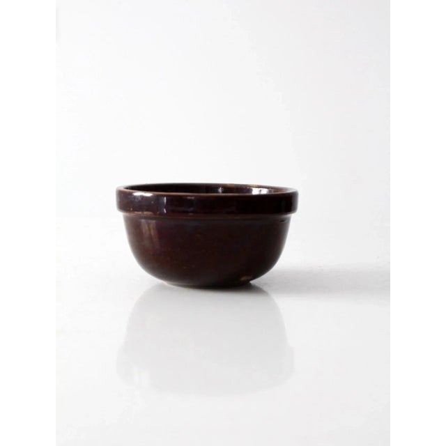 Antique Brown Stoneware Bowl For Sale - Image 6 of 8