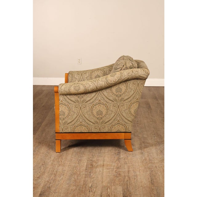 Sherrill Biedermeier Style Upholstered Armchair With Exposed Wood Frame For Sale - Image 16 of 18
