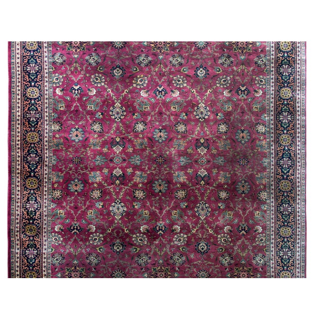 Textile Late 20th Century Pakistani Tabriz Rug For Sale - Image 7 of 15