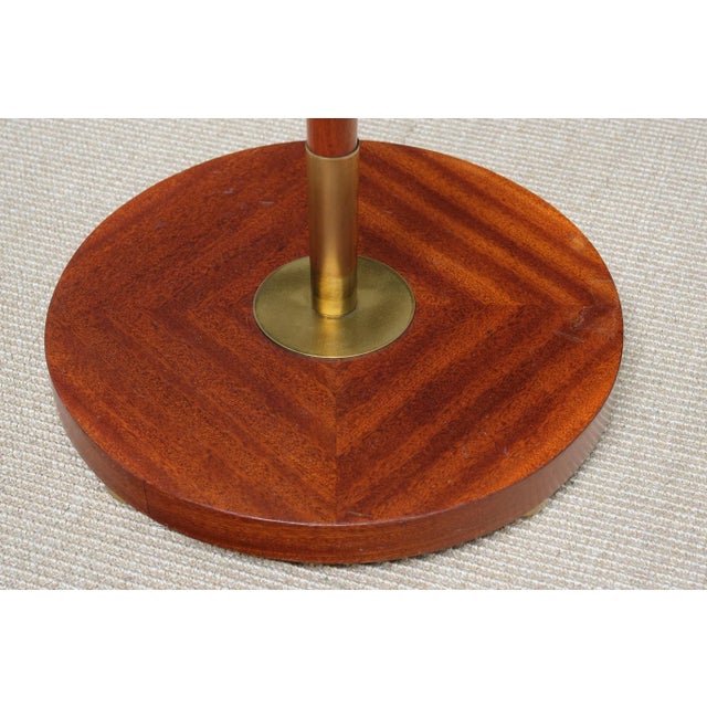 Vintage Swedish Floor Lamp in Mahogany by Carl Fagerlund for Orrefors, 1950s For Sale - Image 14 of 15