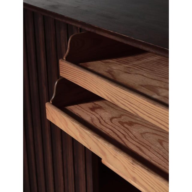 Swedish Cabinet in Stained Pinewood attributed to Göran Malmvall for Svensk Fur, 1940s For Sale - Image 4 of 18