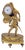 Gilded Bronze Cupid and Time Miniature Clock For Sale