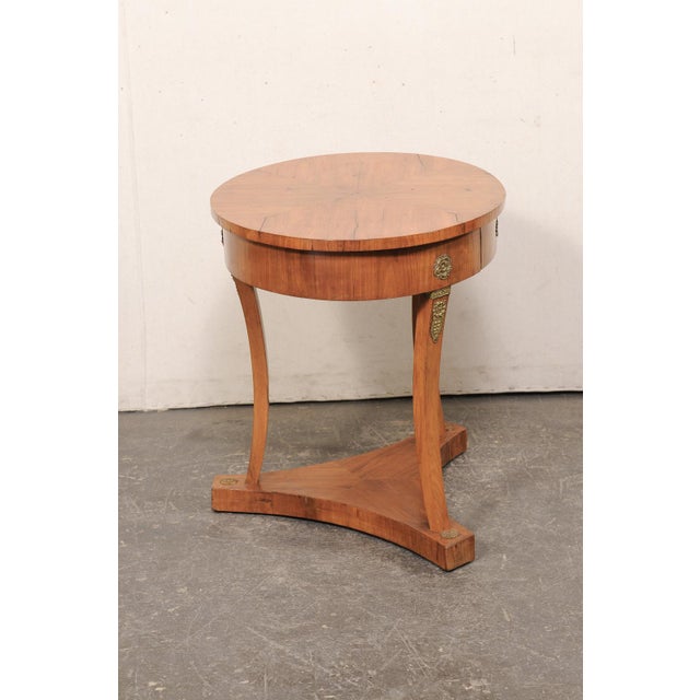 Early 20th Century French Empire Oval Accent Table For Sale In Atlanta - Image 6 of 12