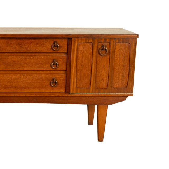 1960s Mid Century Modern Danish Style Teak Credenza Sideboard Buffet Bar Cabinet 1960s For Sale - Image 17 of 17