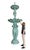 Neoclassical Monumental Classical Tiered Fountain With Shell Basins – Verdigris Patina – 11 Ft Tall For Sale - Image 3 of 11