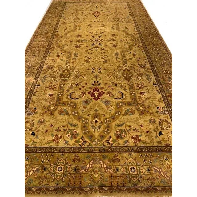 Pasargad Fine Hand Knotted Gallery Size Tabriz Design Rug For Sale - Image 4 of 5