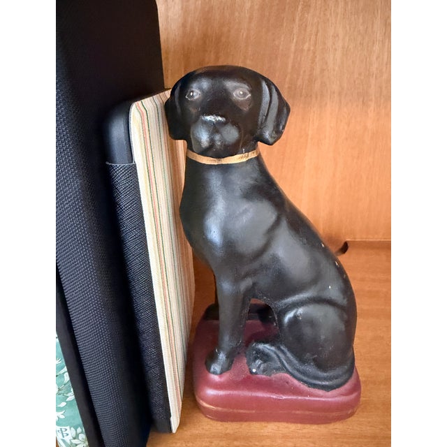 Pair of Black Labrador Retriever Bookends For Sale In San Francisco - Image 6 of 6