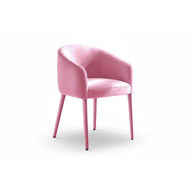 Not Yet Made - Made To Order Utopía Dining Chair in Pink Velvet from Moanne For Sale - Image 5 of 6