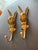 Pair of Fun Vintage Slightly Patinated Brass Mr. Rabbit Playboy Style Bunny Coat Hooks 6.75"x 2" For Sale In Philadelphia - Image 6 of 9