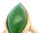 1970s 14k Yellow Gold Green Jade Cabochon Statement Ring, Size 8 For Sale - Image 12 of 13