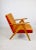 Wood Model B-310 Armchair in Orange Light Velvet, 1970s For Sale - Image 7 of 11