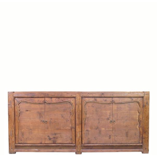 Double-Door Pine Farmer's Sideboard Cabinet For Sale - Image 12 of 12