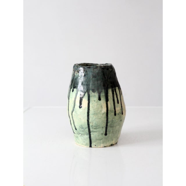 Vintage Handmade Studio Pottery Vase For Sale - Image 6 of 14