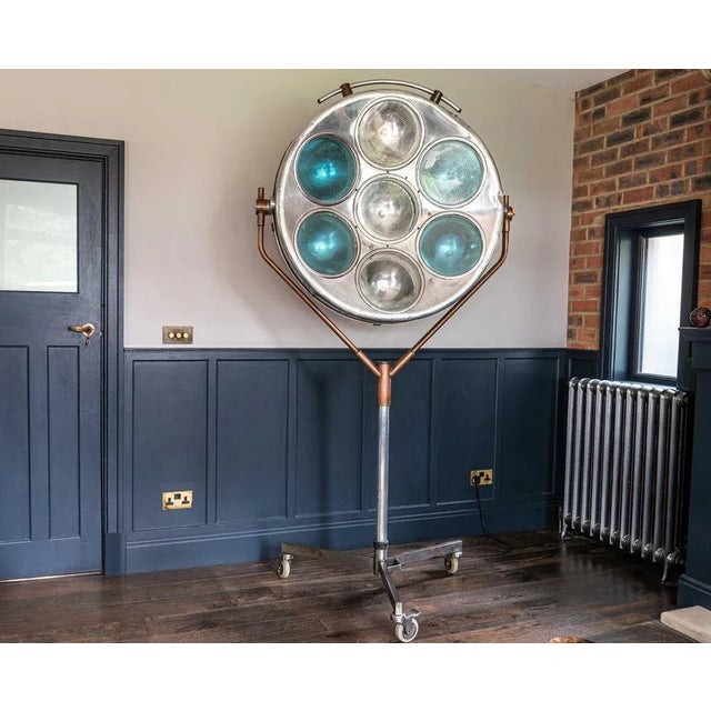 Mid-Century Industrial Aluminum Surgeons Operating Floor Lamp, 1950s For Sale - Image 16 of 18