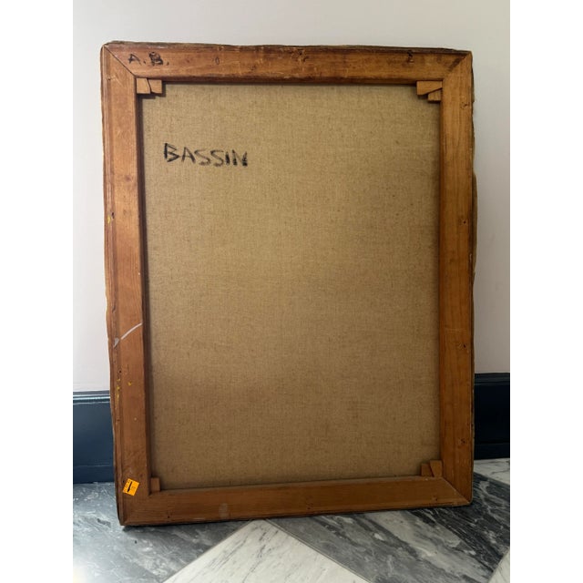 Mid 20th Century Mid-Century Still Life Painting Featuring a Puffer Fish – Signed A. Bassin '61 For Sale - Image 5 of 5