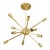Mid Century Brass Sputnik Twelve Light Chandelier For Sale
