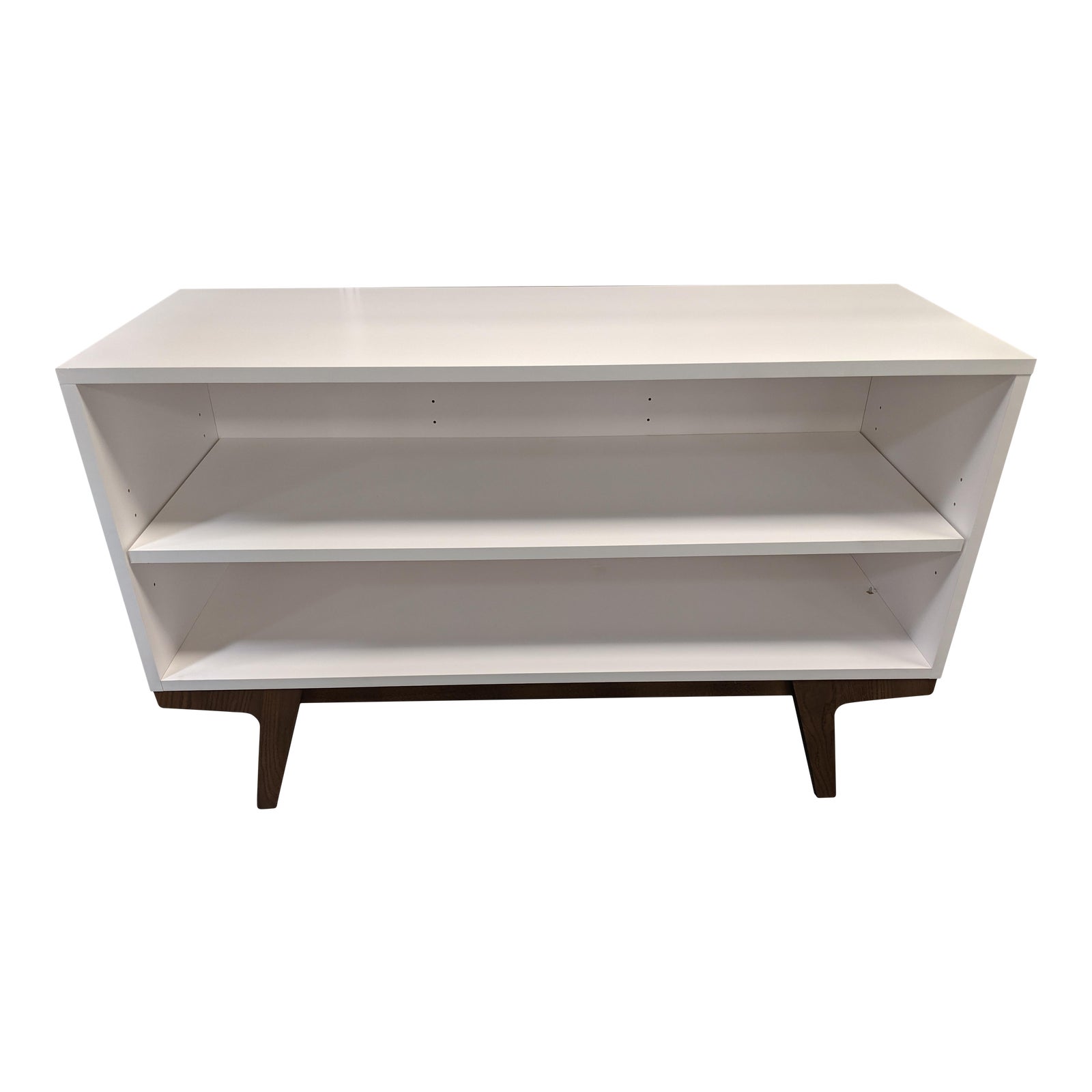 West Elm White Modern Bookcase Chairish