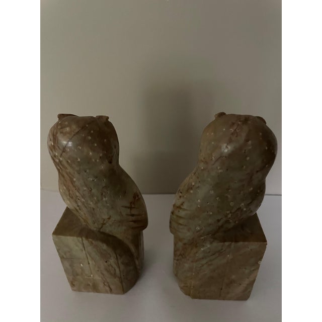 1950s Marble Owl Bookends, 1950s, Set of 2 For Sale - Image 5 of 8