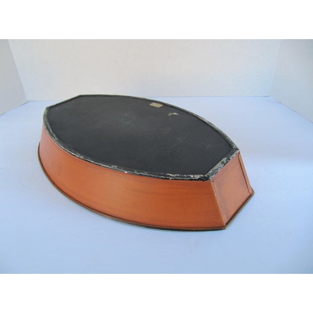 Italian Tole Burnt Orange Decorative Bowl With Black Designs Chairish