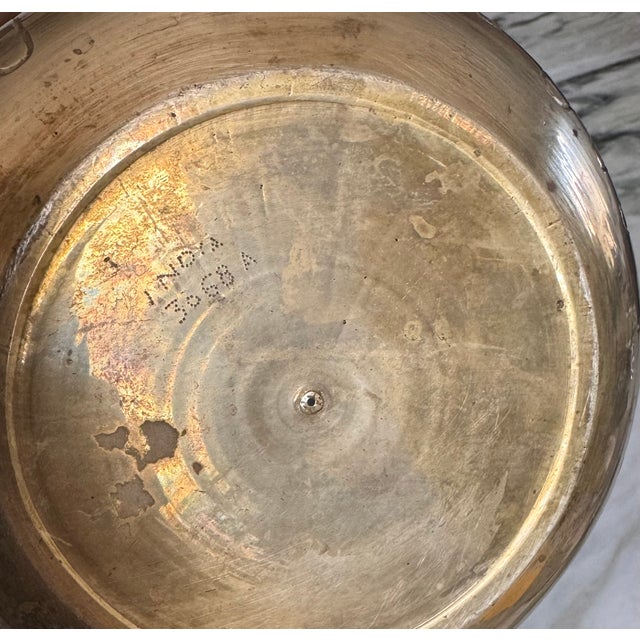 Early 20th Century Made in India Mid-Century Modernist Solid Brass Vase, Polished For Sale - Image 5 of 13